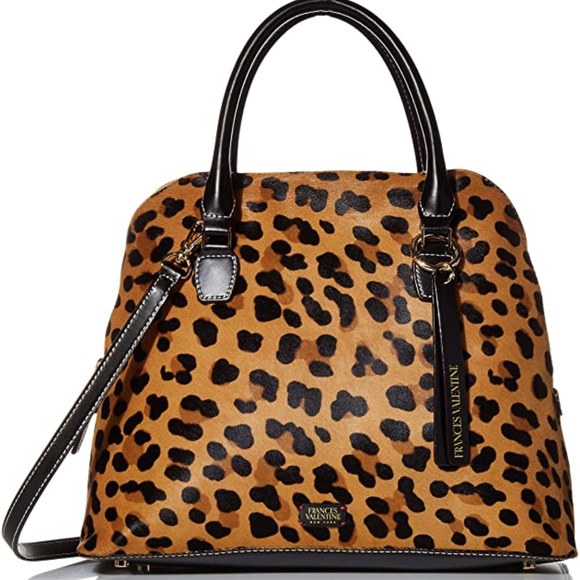 Frances Valentine Handbags - Frances Valentine Leopard Printed Haircalf Satchel